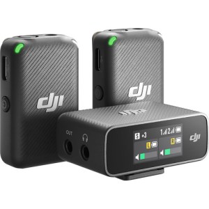 DJI Mic Sistema de micrófono inalámbrico digital compacto para 2 personas para cámara y teléfono inteligente (2,4 GHz)