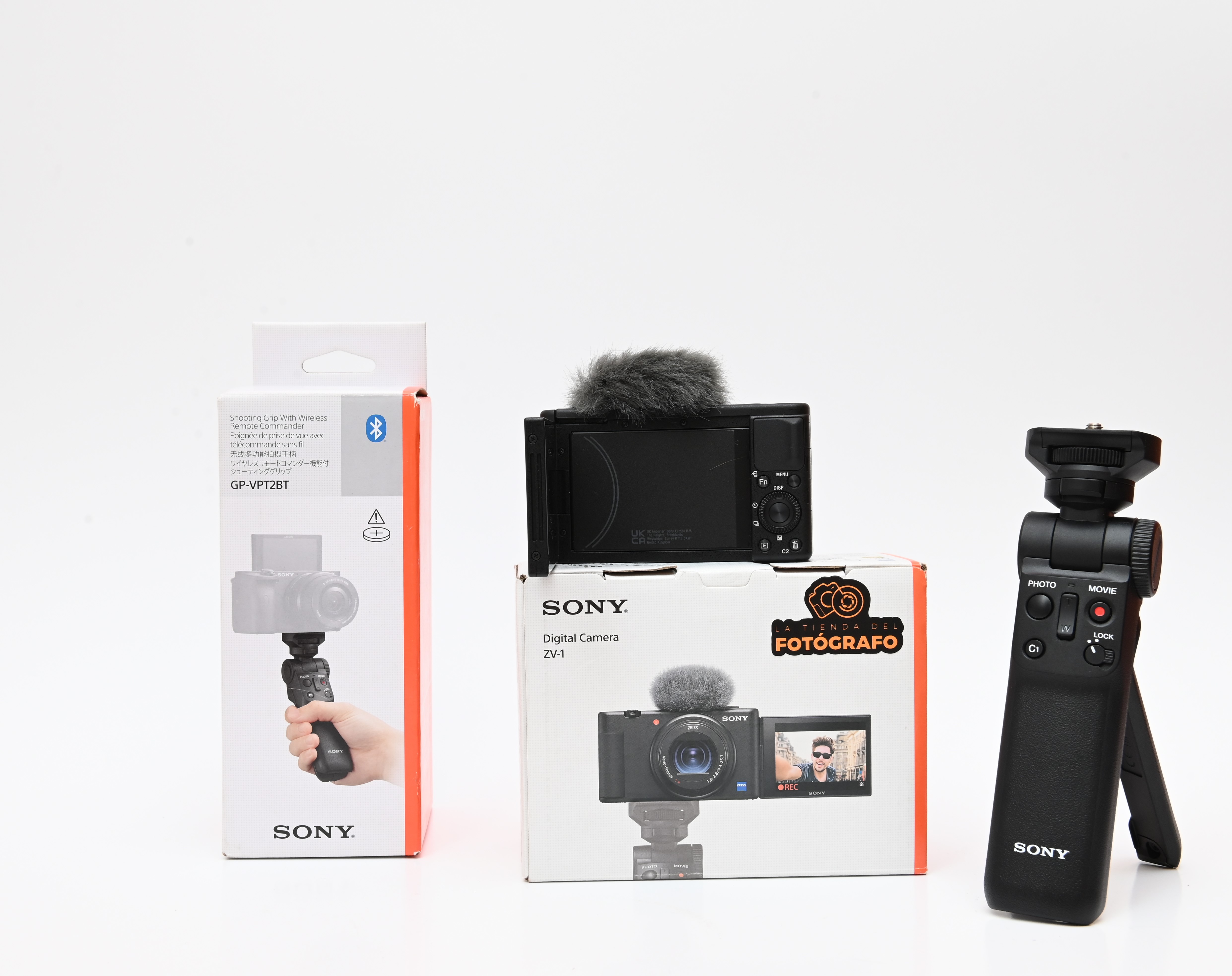 Cámara digital Sony ZV-1 co Sony GP-VPT2BT Empuñadura de disparo inalámbrica - Imagen 2