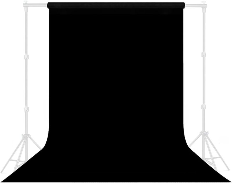 Yizhily Fondo de papel para fotografía fotográfica sin costuras para sesión de fotos, videos, YouTube, Livestream, 107 pulgadas x 36 pies, ultra negro