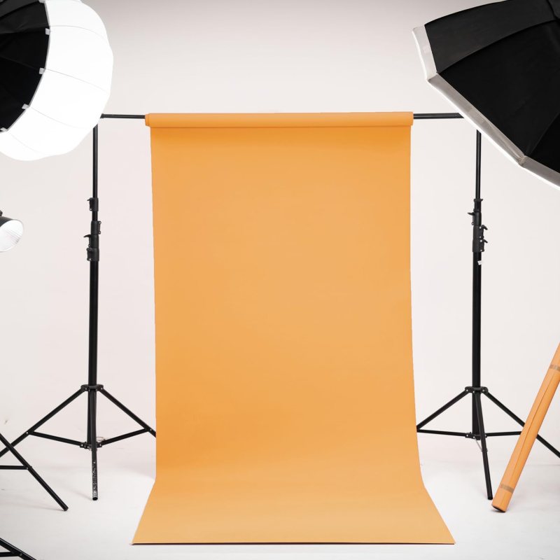 Kate Fondo de papel sin costuras para fotografía, papel de fondo de fotos amarillo claro (105 x 32.8 pies, toro)