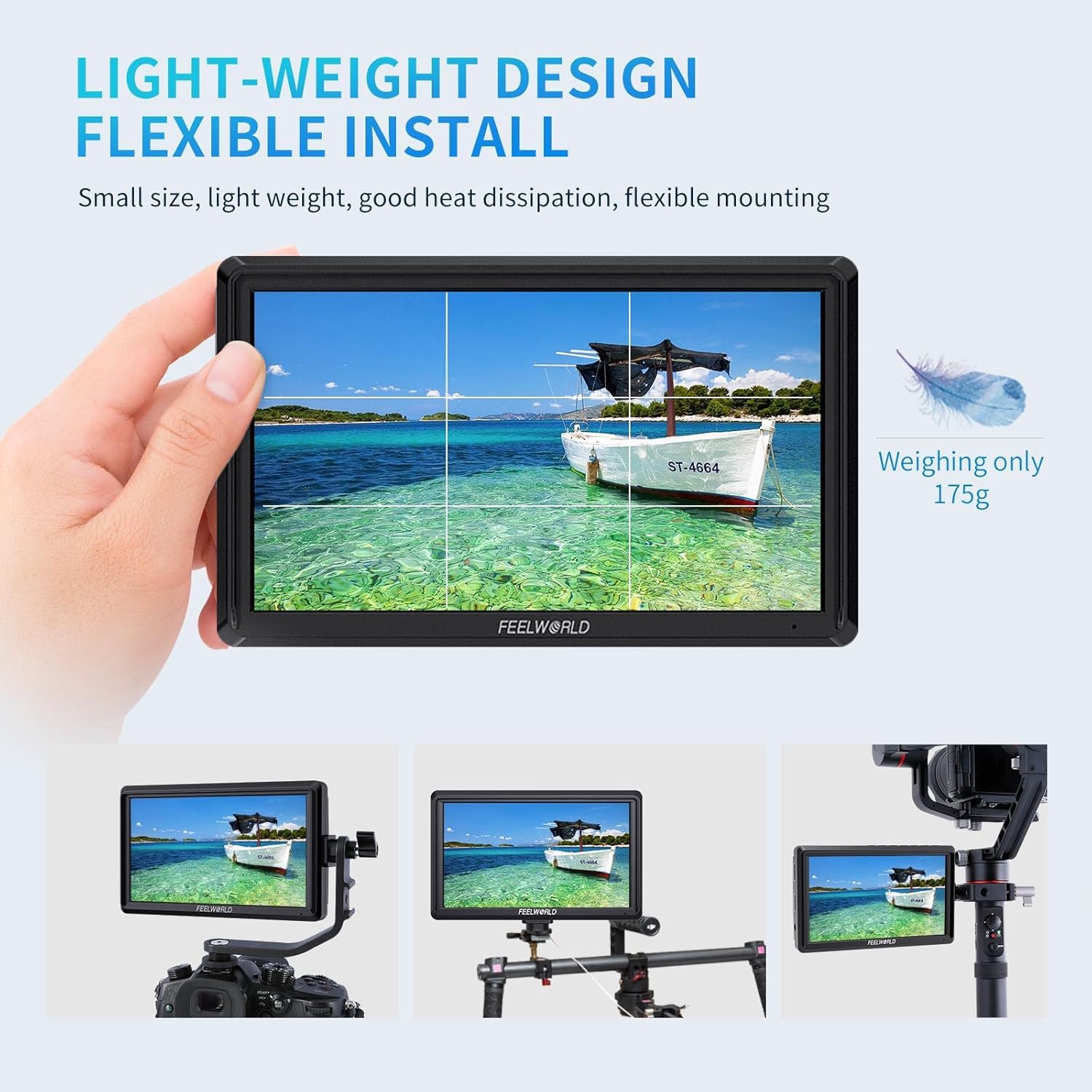 FEELWORLD FW568 6 pulgadas Cámara DSLR Monitor de campo - Imagen 3