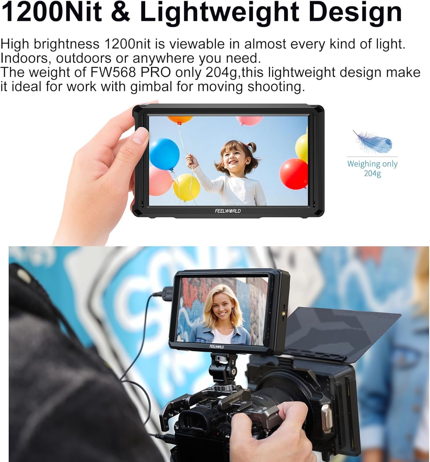 FEELWORLD FW568 PRO, cámara DSLR Monitor de campo - Imagen 5