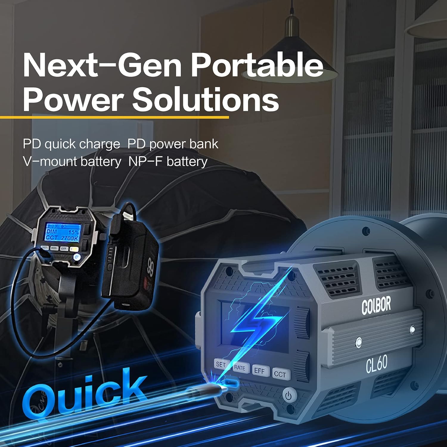 COLBOR Luz de video COB CL60M - Imagen 6