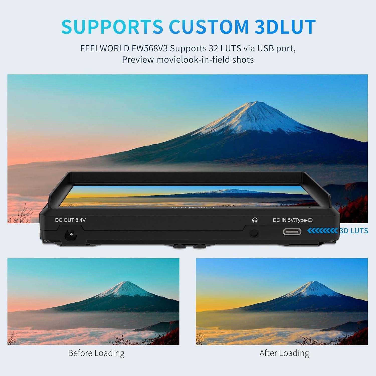 FEELWORLD FW568 6 pulgadas Cámara DSLR Monitor de campo - Imagen 2