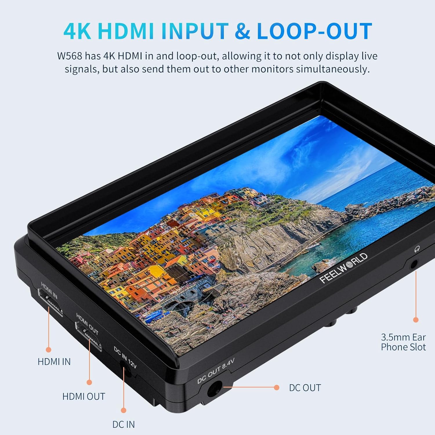 FEELWORLD FW568 6 pulgadas Cámara DSLR Monitor de campo - Imagen 5