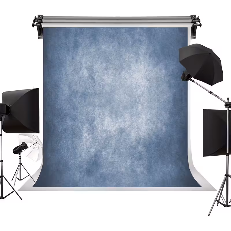 Fondo Vintage Abstracto Azul de Microfibra para Retratos