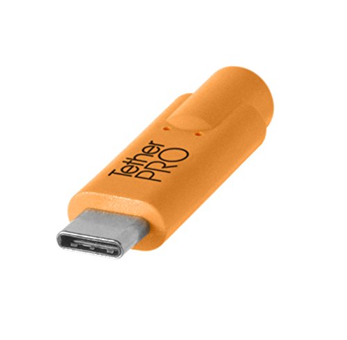 Tether Tools TetherPro Cable USB-C a USB 3.0 Micro-B | para transferencia rápida y conexión entre cámara y computadora | Naranja de alta visibilidad | 15 pies - Imagen 2