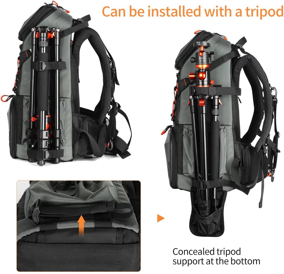 K&F CONCEPT Bolsa de cámara EVA impermeable 2 en 1 mochila para cámara. 32LT - Imagen 4