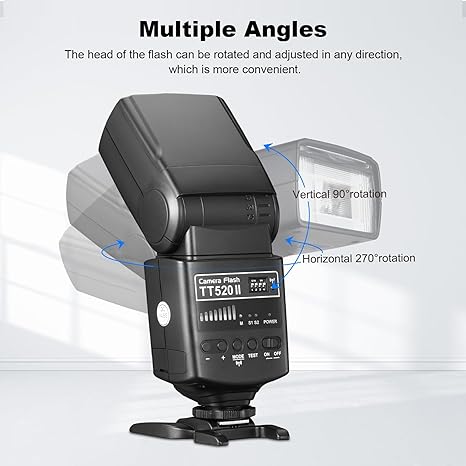 Godox TT520 II Flash Speedlite Universal para Cámara con Transmisor Inalámbrico AT-16 GN33 Modos S1/S2 - Imagen 2