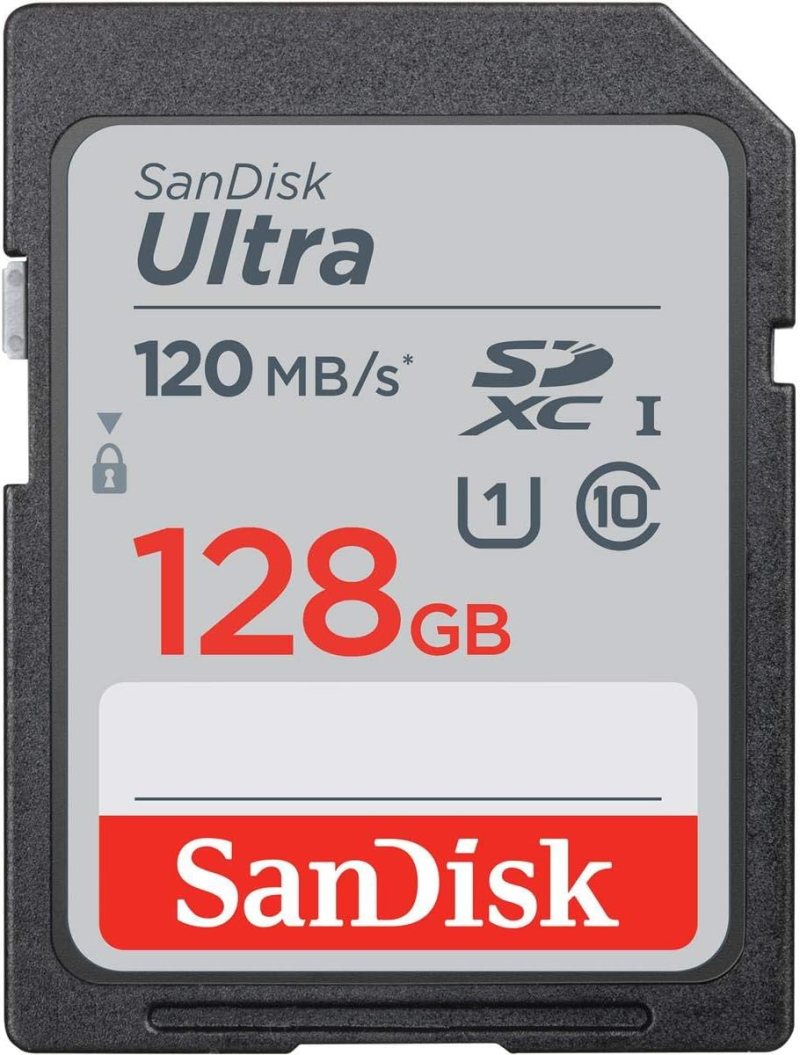 SanDisk Tarjeta de memoria SDXC Ultra UHS-I Class 10 U1 de 128 GB, lectura de 120 MB/s