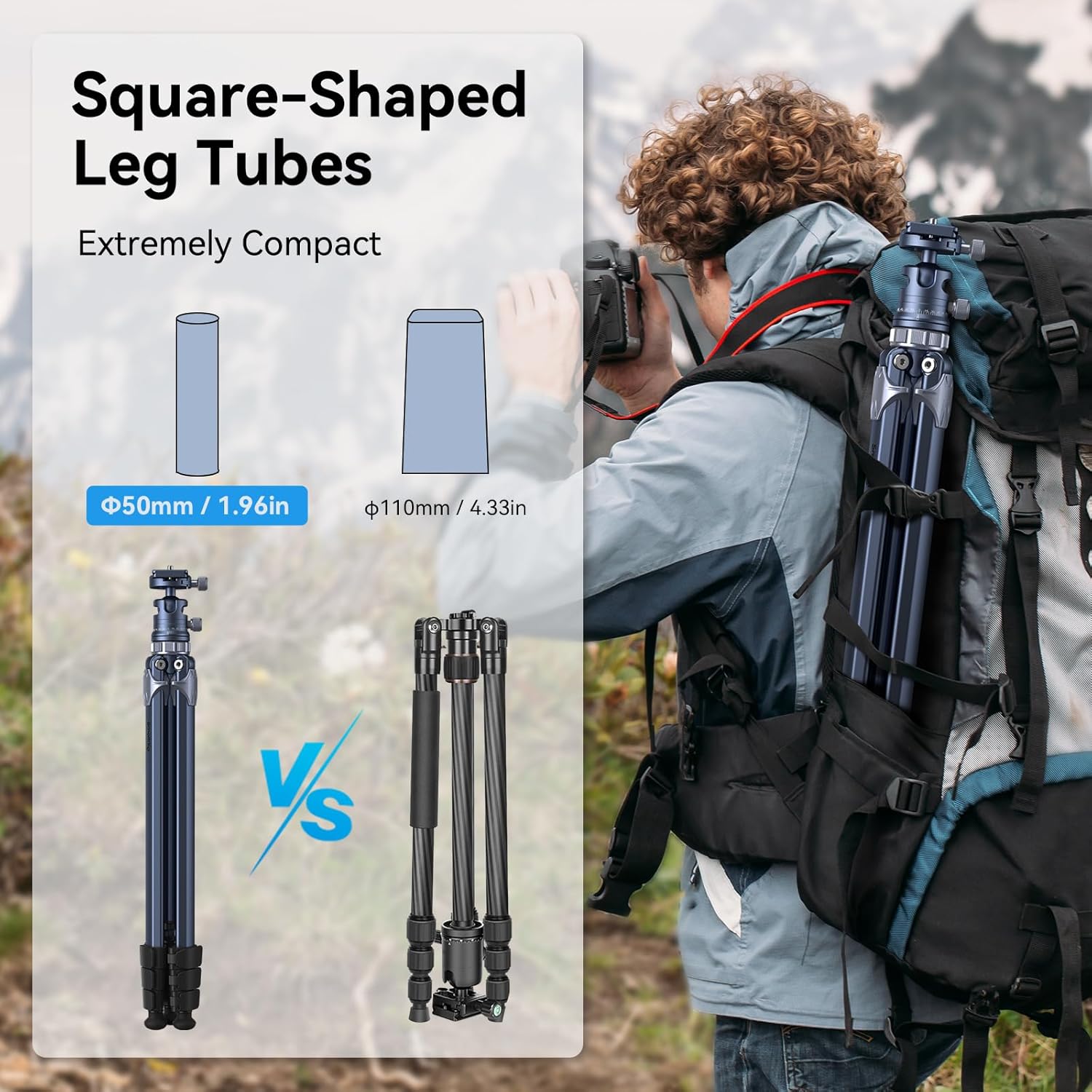 SMALLRIG Trípode de Viaje Liviano de 63 " - Imagen 2