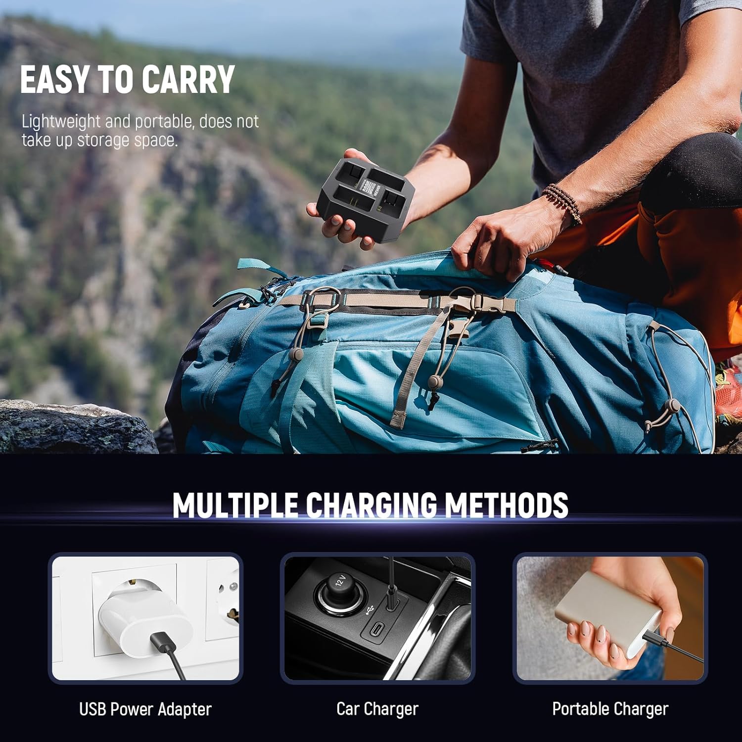 Neewer Cargador NP-FZ100 de 4 canales - Imagen 5