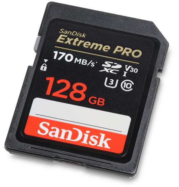 SanDisk Tarjeta de memoria SDXC UHS-I de 128 GB Extreme PRO de 170 MB/s