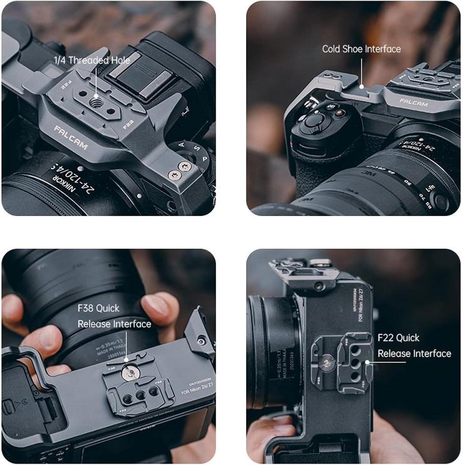 Falcam F22&F38 - Jaula de cámara de liberación rápida para Nikon Z6/Z7/Z6Ⅱ/Z7Ⅱ/Z5 - Imagen 4
