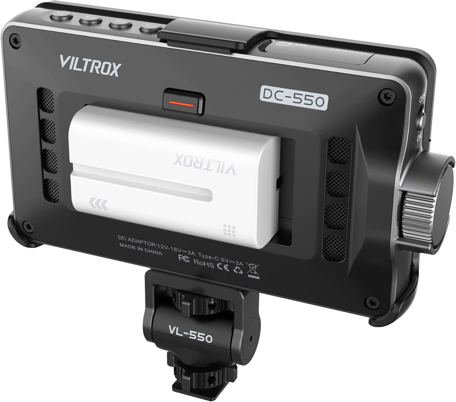 VILTROX Monitor de Campo de Video HDMI 4Kp30 de 5.5 Pulgadas 1200nits, 10bit HDR Visible a la Luz del Día 1920 x 1080 - Imagen 2