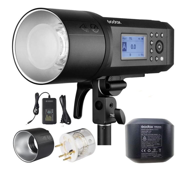 Godox AD600 Pro, 600 Ws TTL Studio Flash Monolight, 2.4G 1/8000s HSS Speedlite, potente batería de iones de litio,