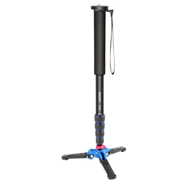NEEWER Monopié Extensible de Cámara con Trípode Plegable Desmontable Base de Soporte: Aleación de Aluminio, 52-168 Centímetros