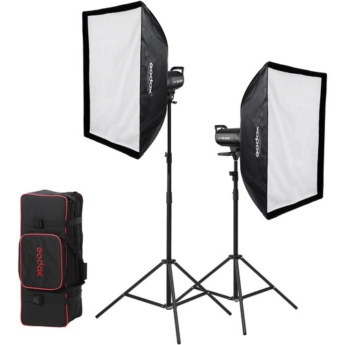 Kit de vídeo Godox SL-60W para luz diurna LED de 2 luces