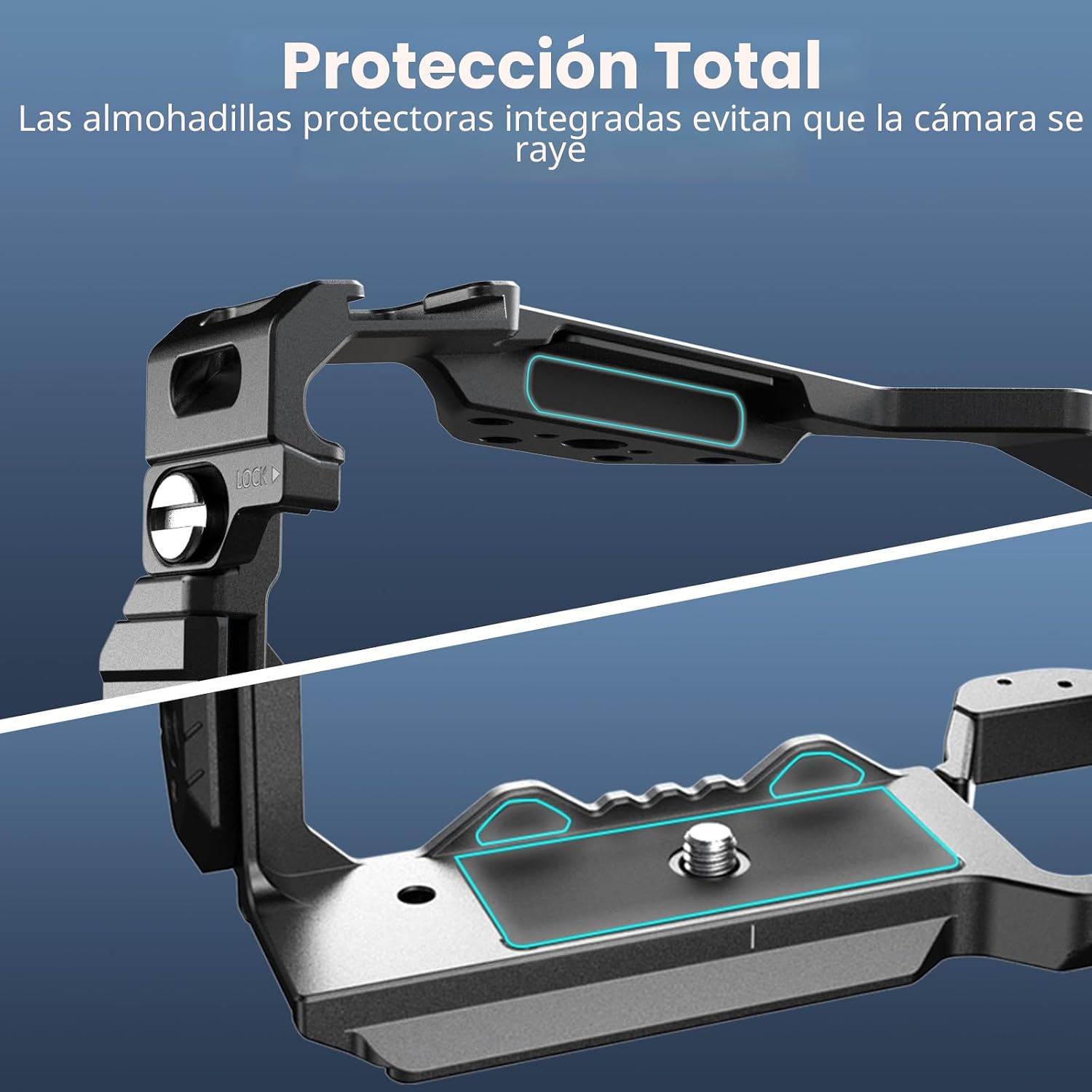 SmallRig HawkLock - Jaula completa de liberación rápida para Sony Alpha 7R V/Alpha 7 IV/Alpha 7S III/Alpha 1/Alpha 7R IV/Alpha 7 V, placa de liberación rápida integrada para Arca, Cold Shoes - Imagen 4
