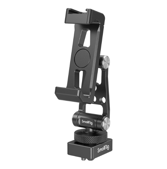 SmallRig Soporte de teléfono para estabilizadores DJI, adaptador de montaje de teléfono ajustable con orificio roscado 1/4"-20.  zapata fría para DJI RS 4 Mini/RS 4 Pro/RS 3/RS 3 Pro/RS 3 Mini/RS 2
