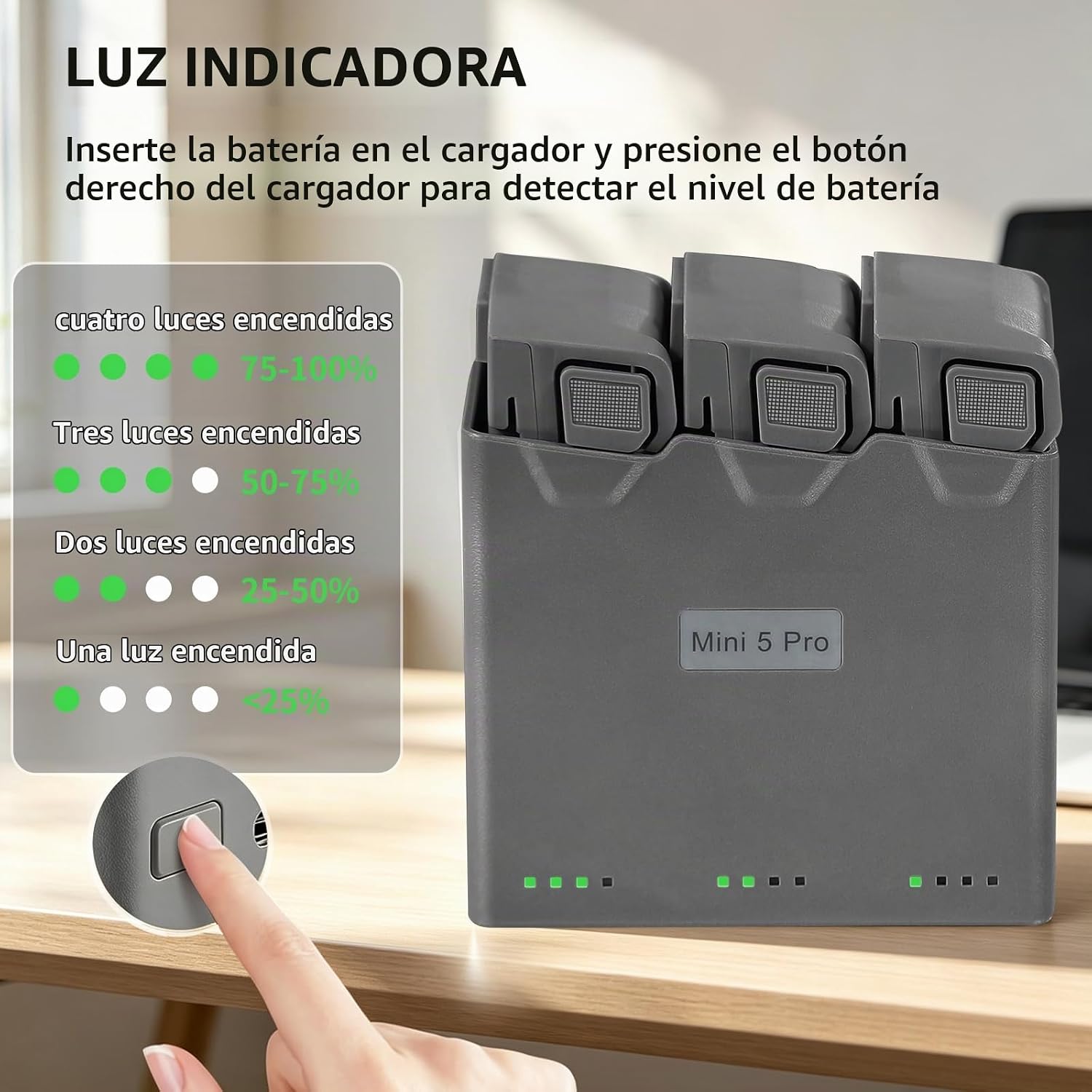 Batería de vuelo inteligente Plus (2 Baterias ) con concentrador de carga bidireccional para DJI Mini 5 Pro - Imagen 4