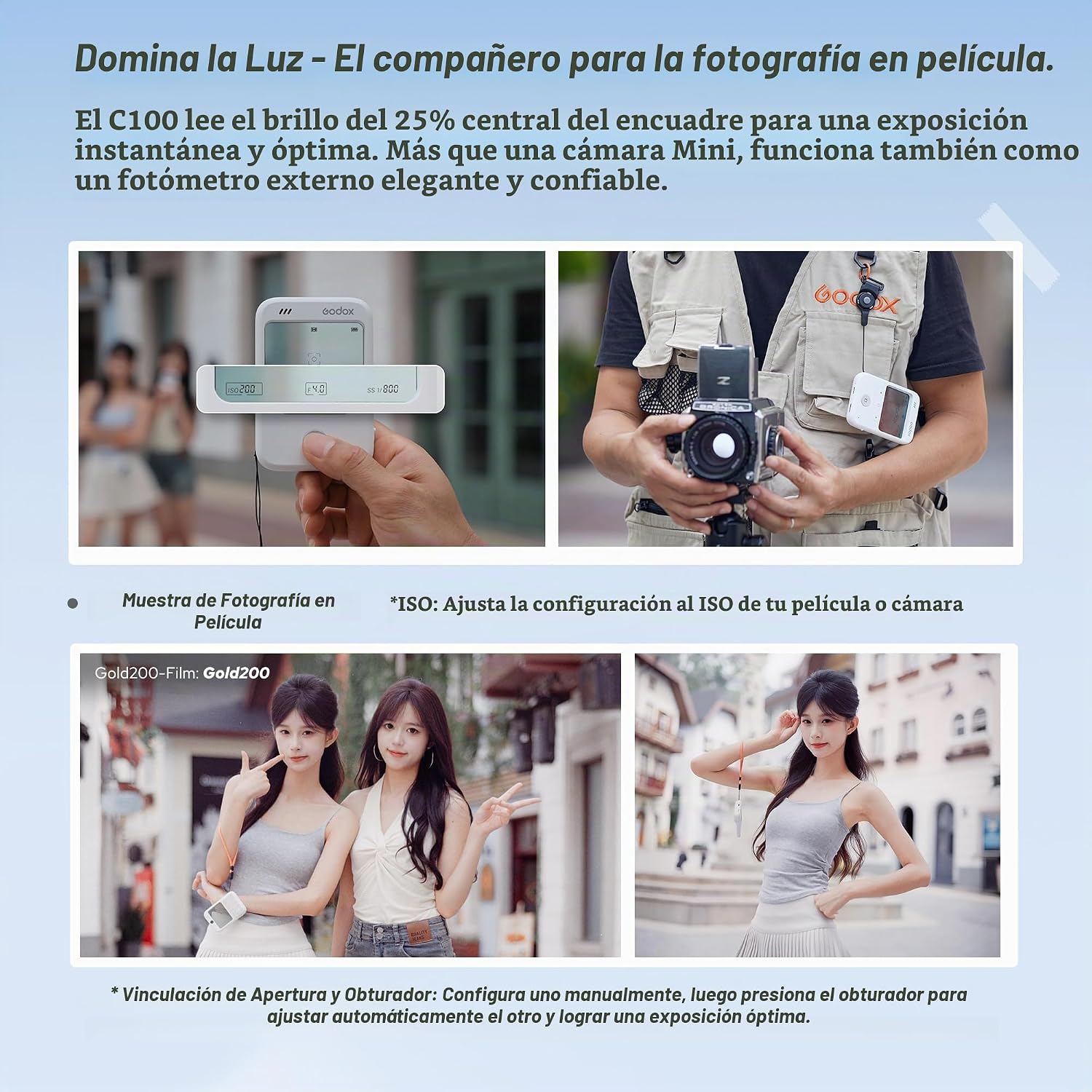 Minicámara GODOX C100 con visor transparente - Imagen 3