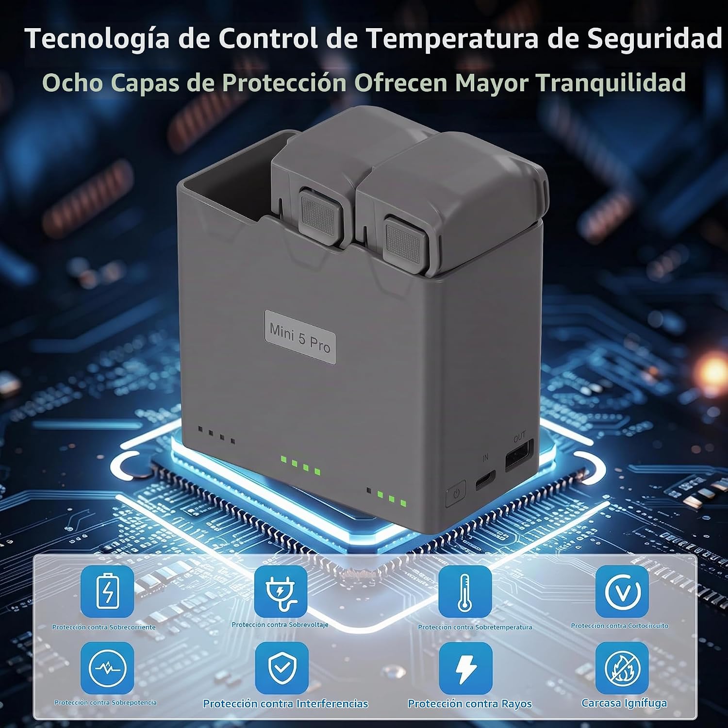 Batería de vuelo inteligente Plus (2 Baterias ) con concentrador de carga bidireccional para DJI Mini 5 Pro - Imagen 8