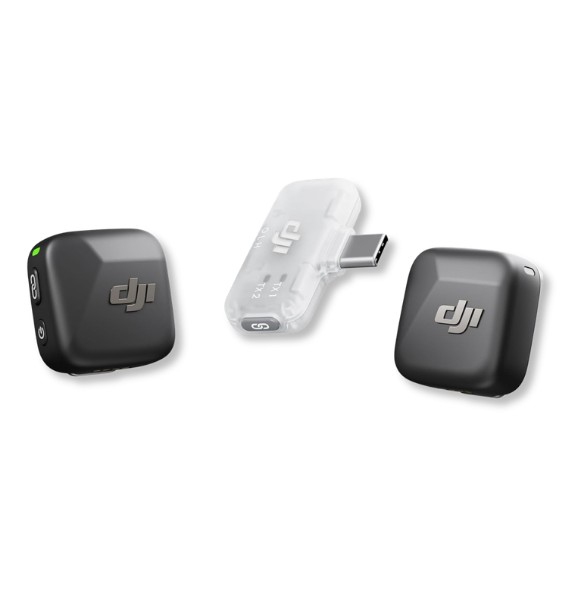 DJI Mic Mini (2 TX + 1 Mobile RX), ultraligero, cancelación activa de ruido