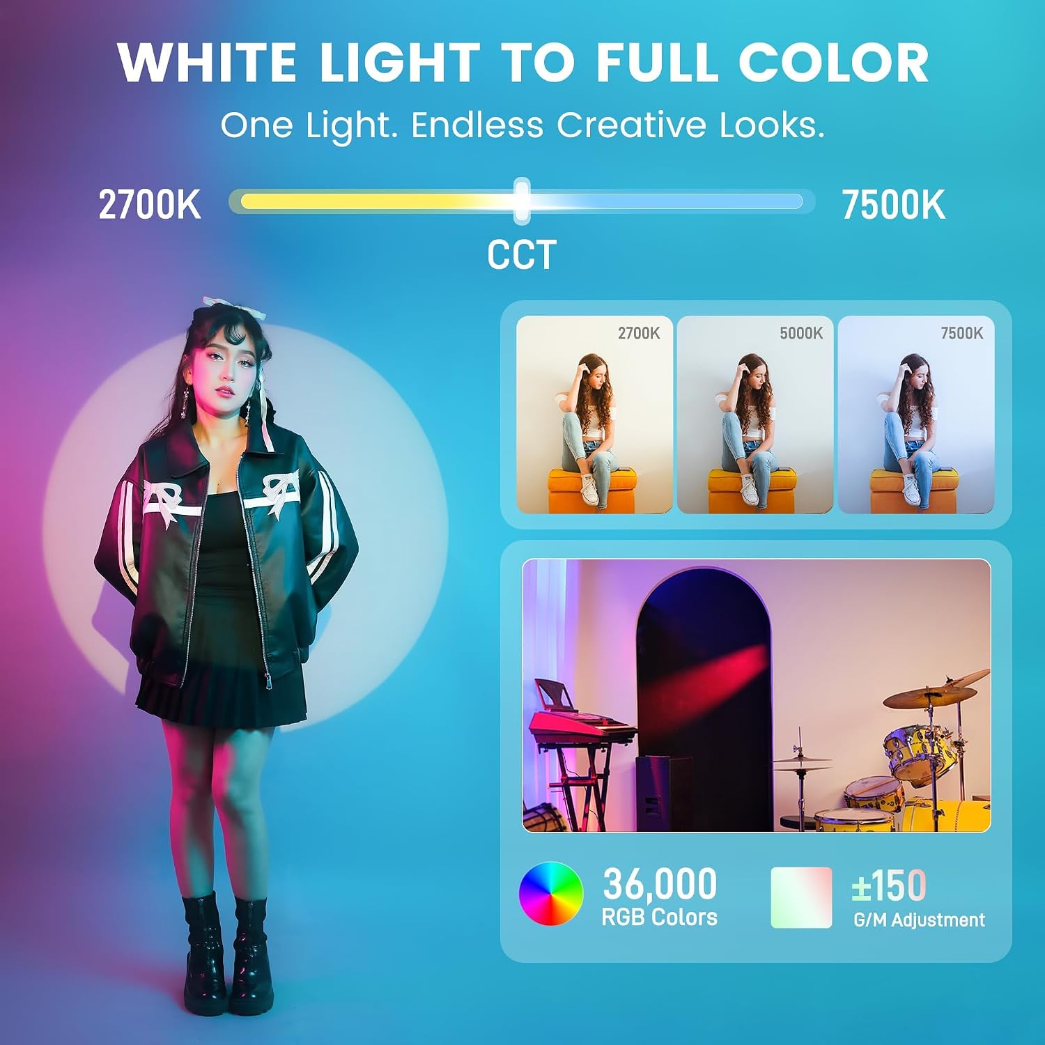 NANLITE FS-300C 300w RGB Studio Spotlight - Imagen 4