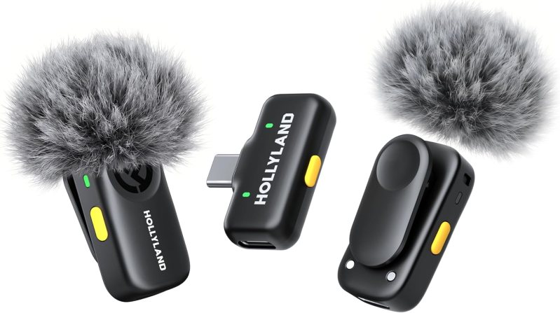 Micrófono inalámbrico Hollyland Lark A2 Mini Duo (2TX + 1RX), cancelación de ruido