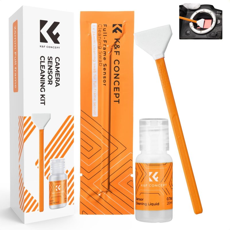 K&F CONCEPT Kits de limpieza de sensor de marco completo de 0.945 in