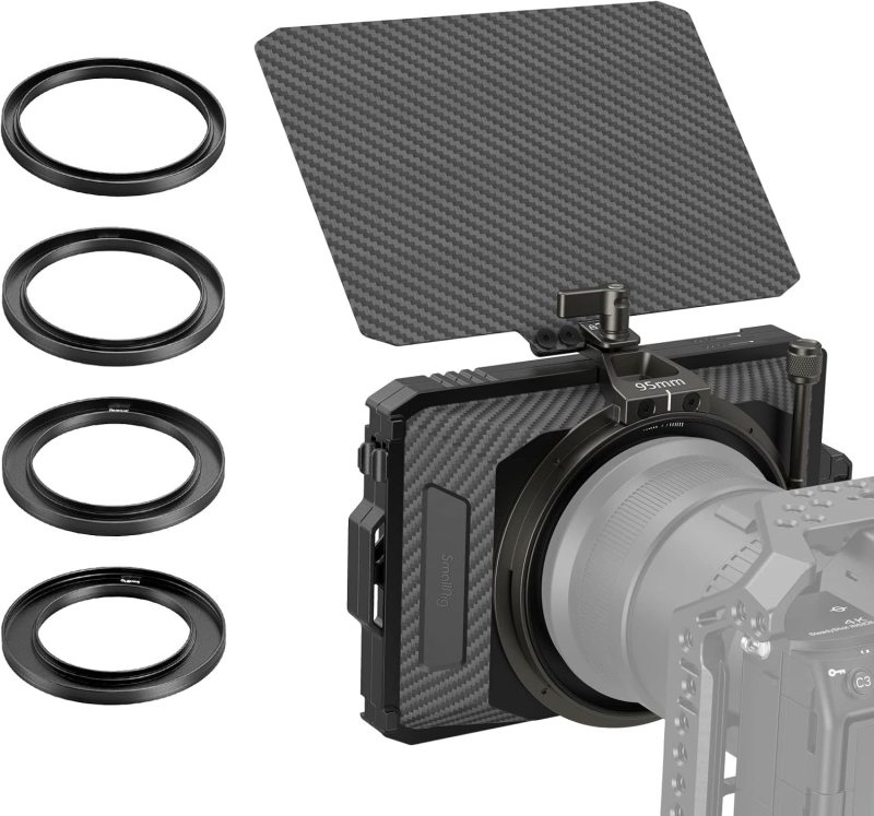 SmallRig Mini Matte Box Lite con bandera superior de fibra de carbono